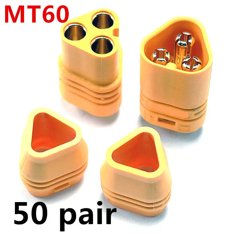 50 Pairs/lot 3-phase MT60 ESC Motor EPlug / Connector Set for Multicopter Quadcopter Airplane RC  battery FPV rc parts