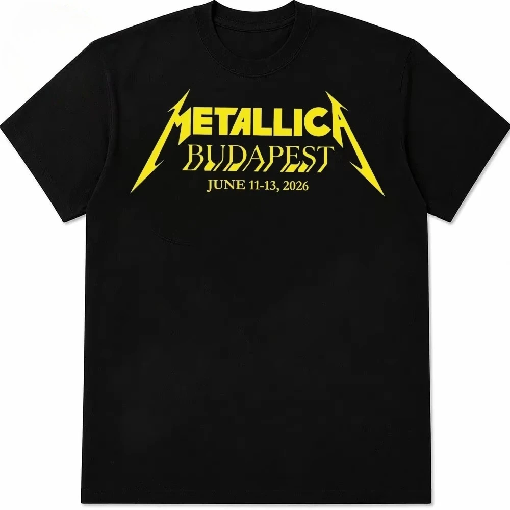 Rare Metallica M72 Budapest World Tour 2026 Merch Summer T-shirt Cotton Clothing Unisex Men Women T-Shirt
