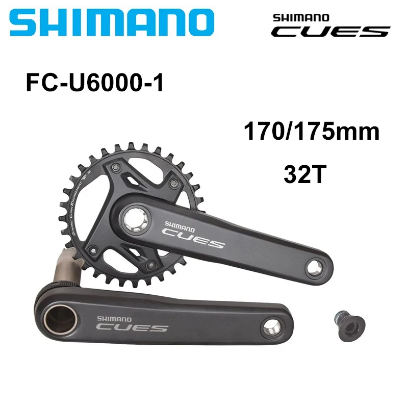 SHIMANO CUES FC-U6000-1 2-PIECE CRANKSET 1x11/10/9-speed 170MM 175MM 30T 32T Recommended Bottom Bracket MT501 Original Parts