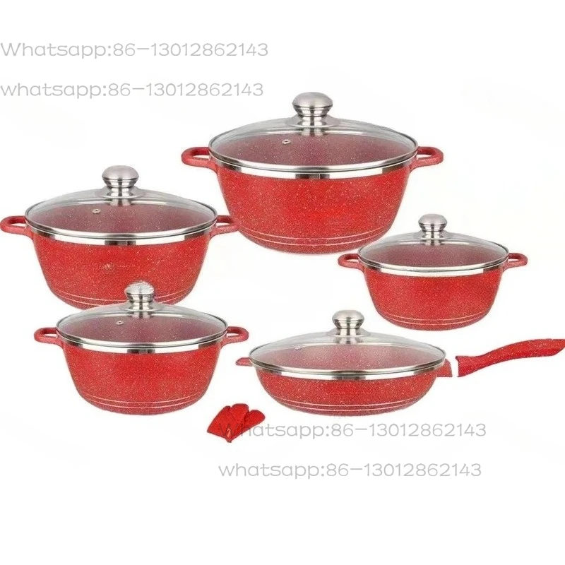 12 piece set, anti stick pot, gift pot