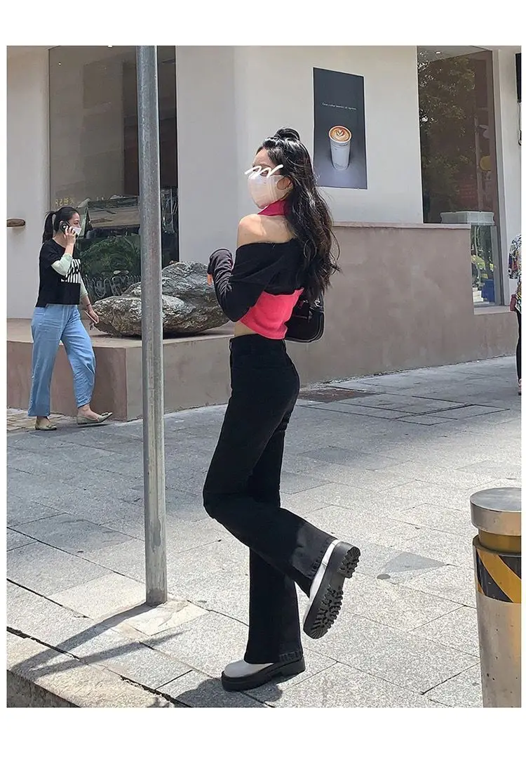 

Women'S Jeans Youthful Woman Clothes Office Work Business Formal Female Denim Fashion Comfortable Elegant Chic Basic Simple