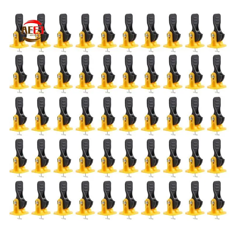 AEE3-50Pcs Construction Tools Tile Leveler Adjuster Plastic Positioning Artifacts Leveler Locator Spacers For Flooring Wall