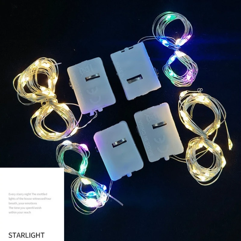 20/10 Packs Led Fairy Lights Battery Operated String Lights Waterproof Silver Wire 1m 3.28ft for DIY Party Bedroom Christmas