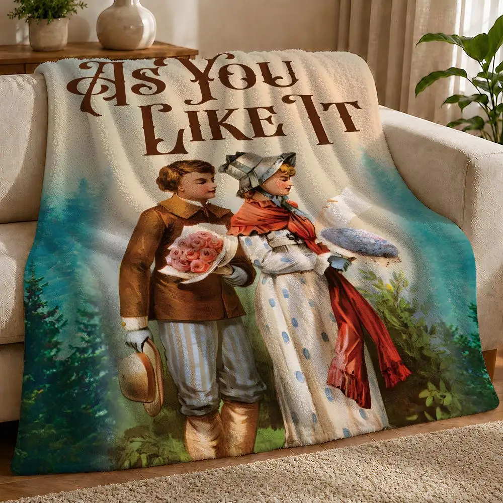 As You Like It Throw 1pc Flannel Blanket Soft Lightweight Warm Cozy For Bedroom Sofa Bed