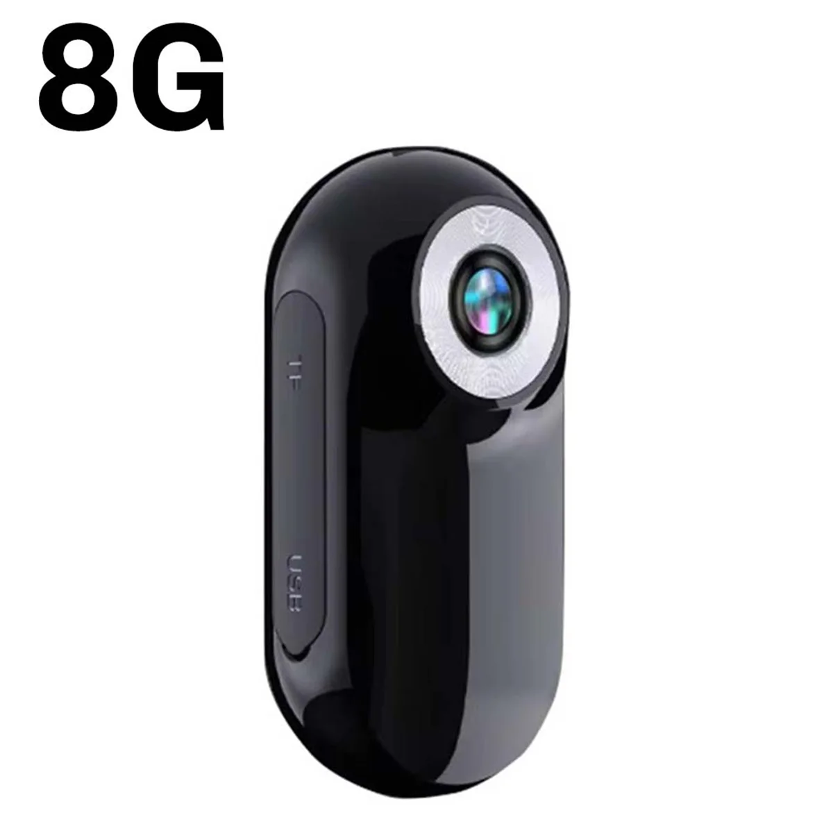 A72Z HD Magnetic Thumb Sports Camera Outdoor Riding Camera Collar Pet Camera Sports Recorder Memory:8G