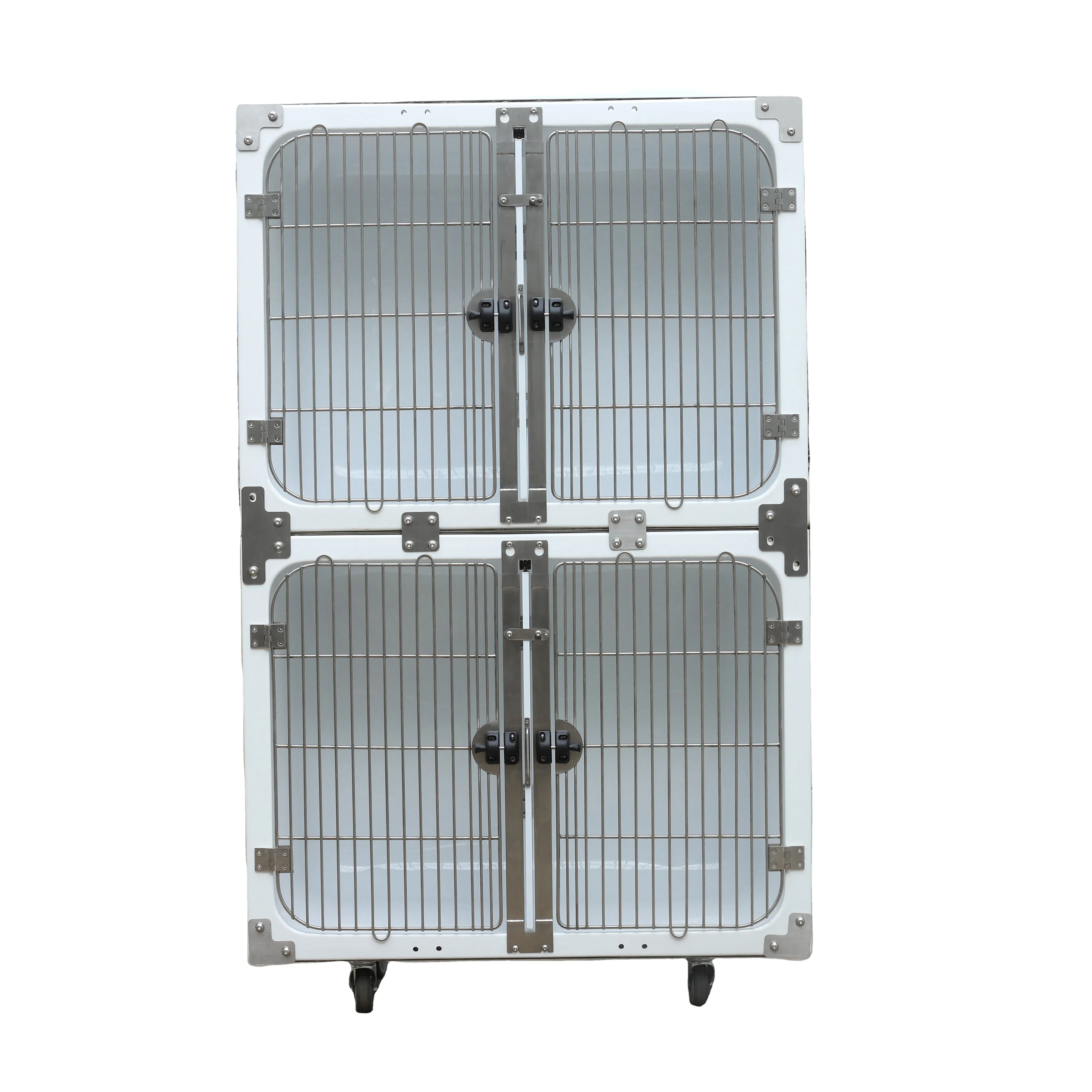 Veterinary Clinic Kennels Puppy Shop Hospital Fiberglass Modular Cat Cage Crates Round Cornered Large Pet Dog Cages