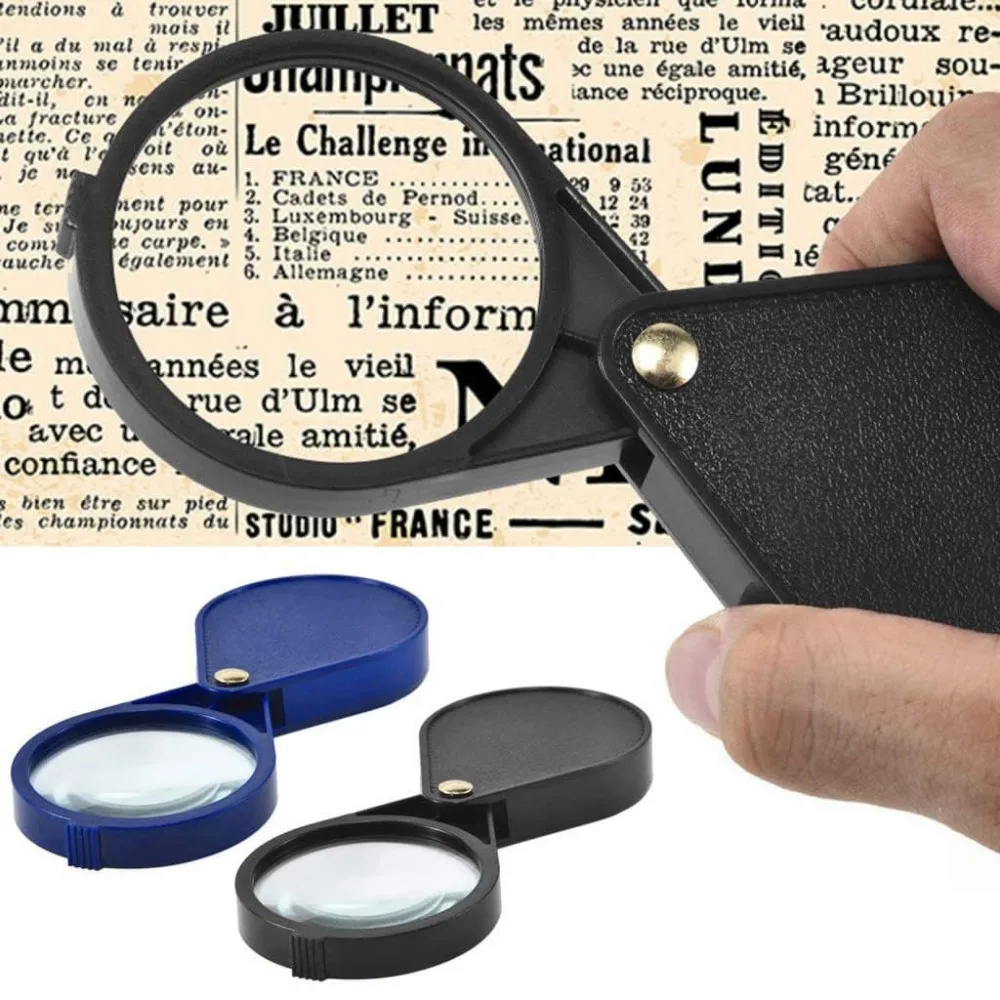 10x Magnifier Folding High Power Glass Magnifier Reading Handheld Magnifier Jewelry Antique Appraisal