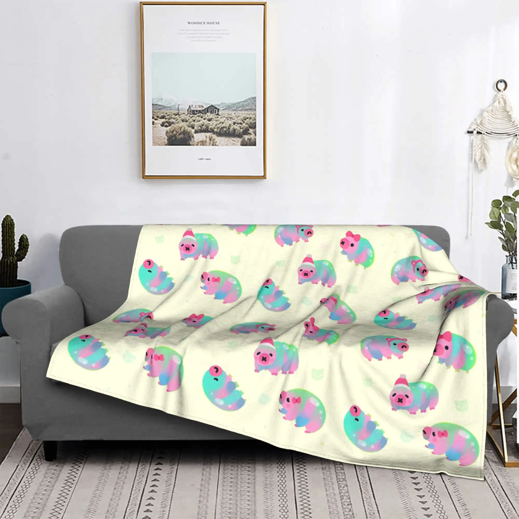 

Water Bear(Tardigrades) Blankets Super Soft Fleece Sofa Throw Blanket for Home Bedroom Office Throws Bedspread Quilt