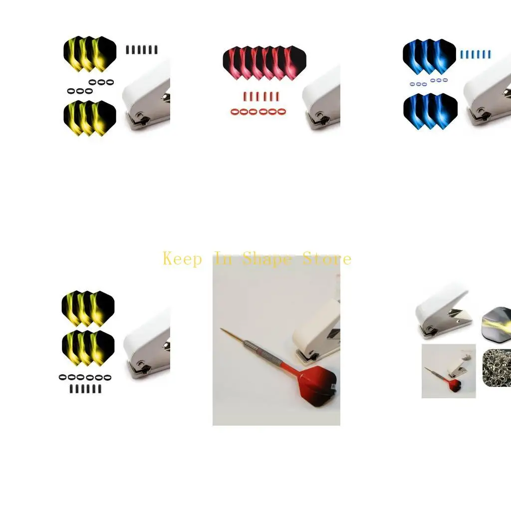 

U1JC Профессиональный дырокол для полета дротика, дырокол с крылышками, уплотнительные кольца вала дротика, металлический в