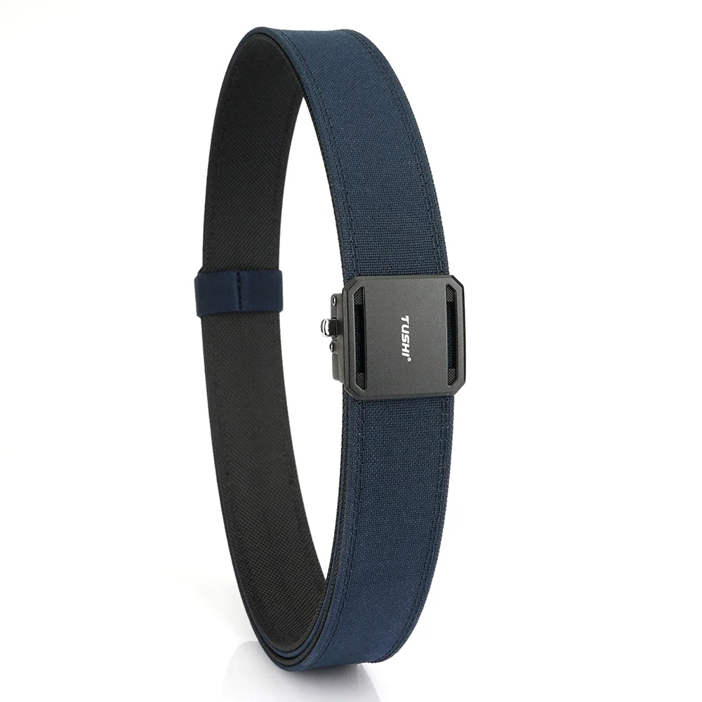 TUSHI Brand 3.8 Double Layer Thickened Tactical Belt CS Multifunctional Automatic Buckle Upgraded Version Gun Hanging Nylon Belt