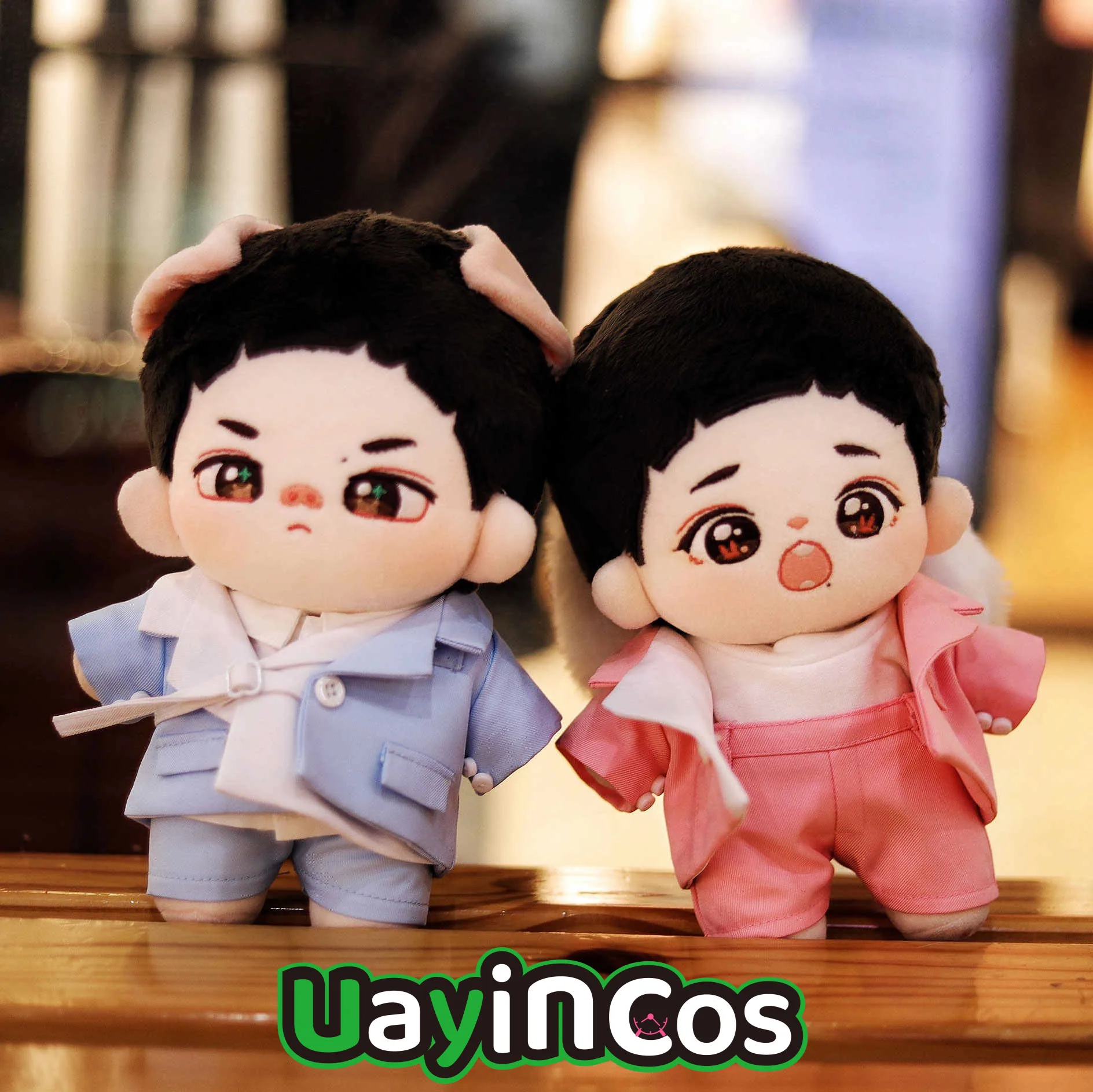 20cm Doll Clothes Idol Star Wang Yibo Xiao Zhan Fashion Pink Blue Costume Suit Stuffed Plushies Plush Doll Accessories Anime Toy