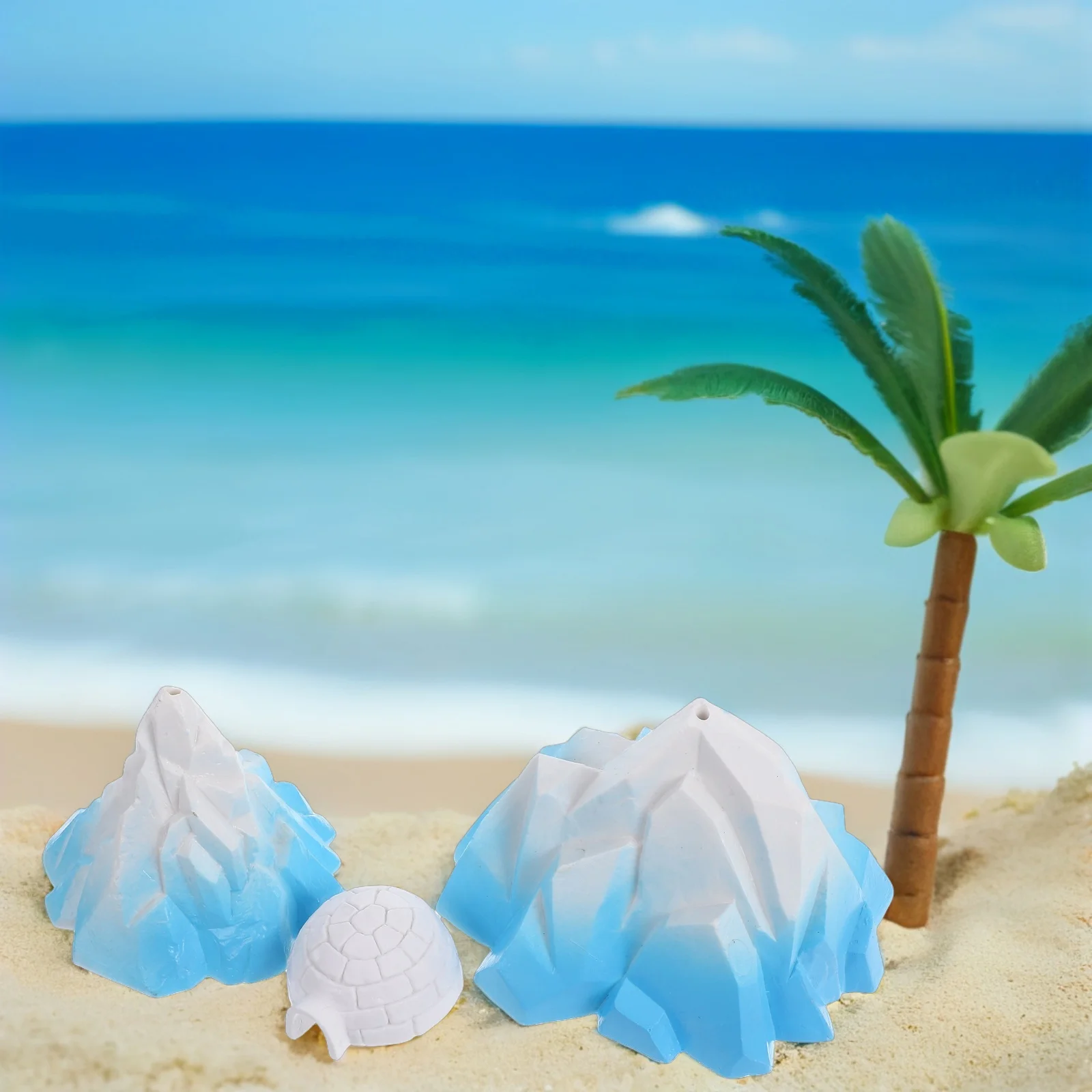 3 قطعة زينة القطب الشمالي الصغيرة في جبل القطب الشمالي لحوض السمك سطح المكتب المشهد الصغير مشهد جبل الثلج الجليدي القطب الشمالي المنمنمات #2