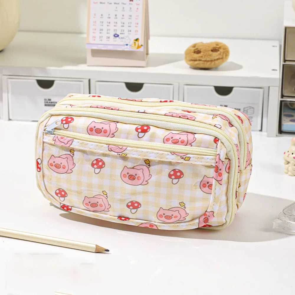 

Creative Aesthetic Cute Animal Pencil Bag Bear Cat Large Capacity Pencil Case Good Looking Zipper Stationery Storage Bag Student