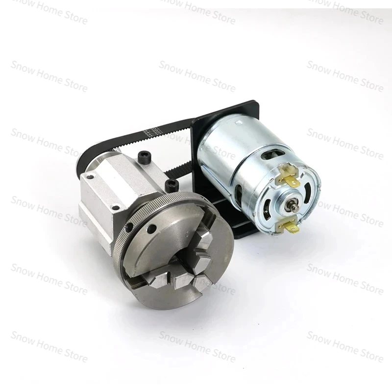 Imagem -02 - Multifuncional 895 Motor Torno Giratório Woodworking Spindle Bracelet 80 65 Chuck 50 Três Garras 65 Quatro Garras