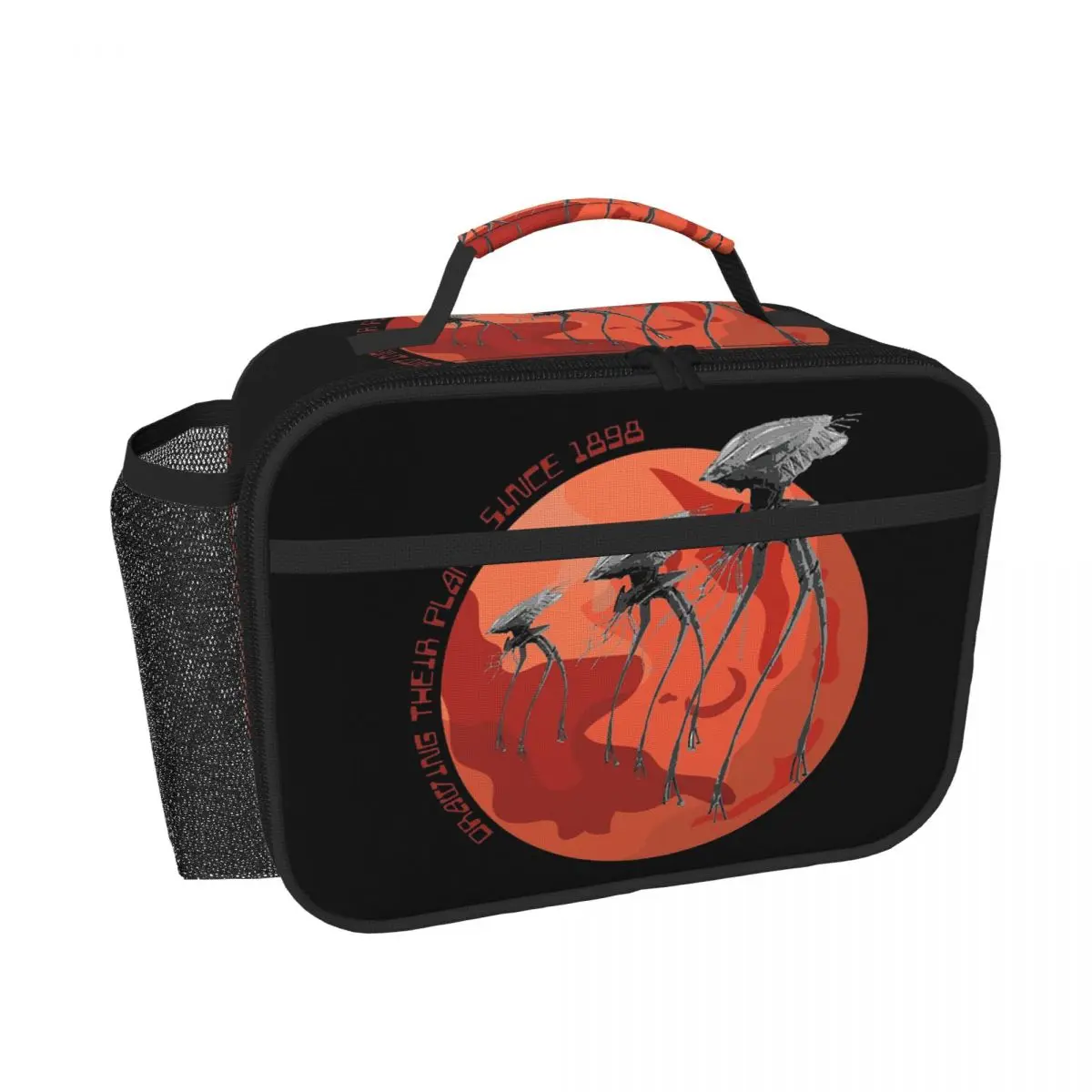 War Of The Worlds Drawing Their Plans Since 1898 Insulated Lunch Bag for Women Kids Portable Food Boxes Thermal Lunch Box Tote