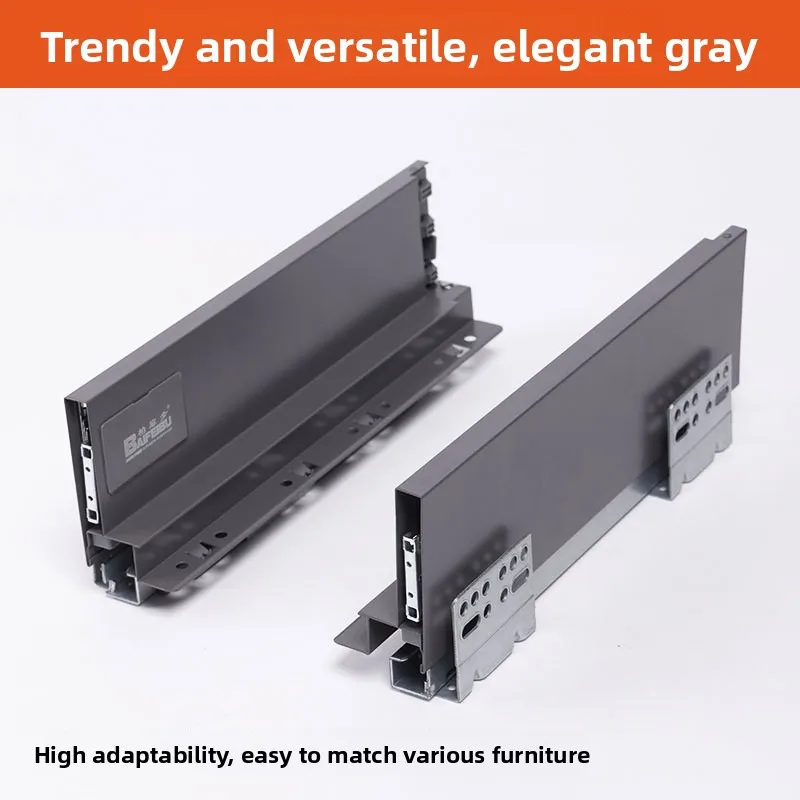 Two Section Soft Close Under Mount Drawer Slide In Cold Rolled Steel To Mm Grey Cabinet Hardware