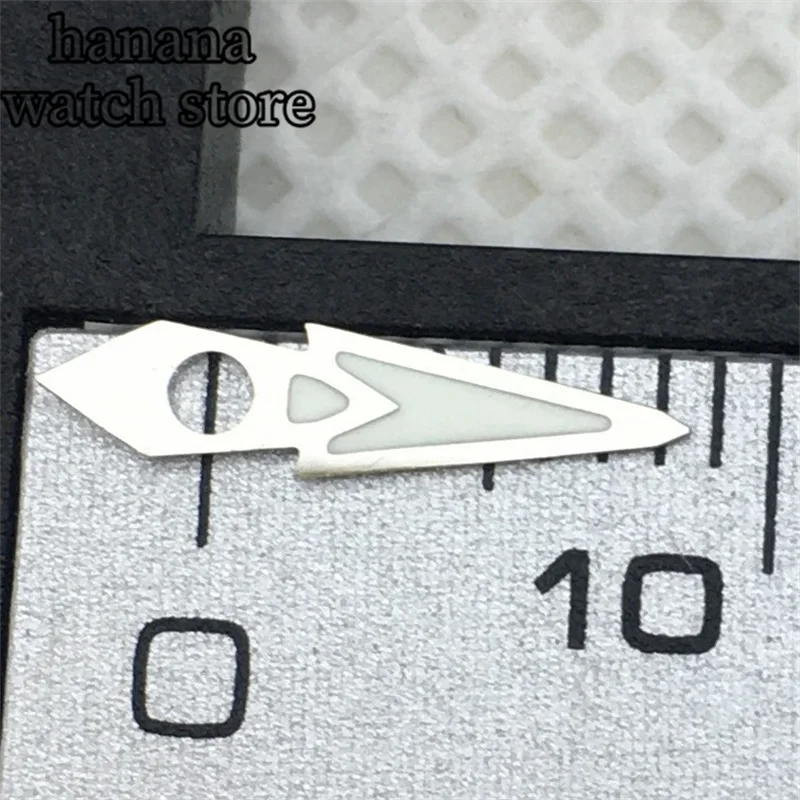 Bligger発光シルバーウォッチ手、緑、動き面8.5mmx12.5mmx12.5mm、nh35、nh36