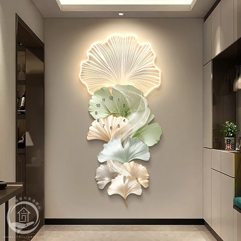 Nordic Minimalist Wall Clocks Art Mural Simple Modern Luxury Restaurant Wall Watch Silent Relogio De Parede Home Decoration