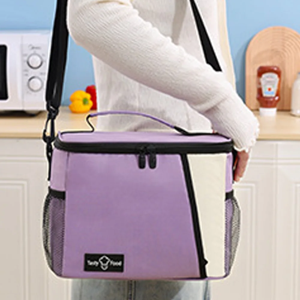 Dopamine waterproof bento bag with large capacity, can be carried across the lunch box bag, outdoor picnic PEVA ice pack, one sh