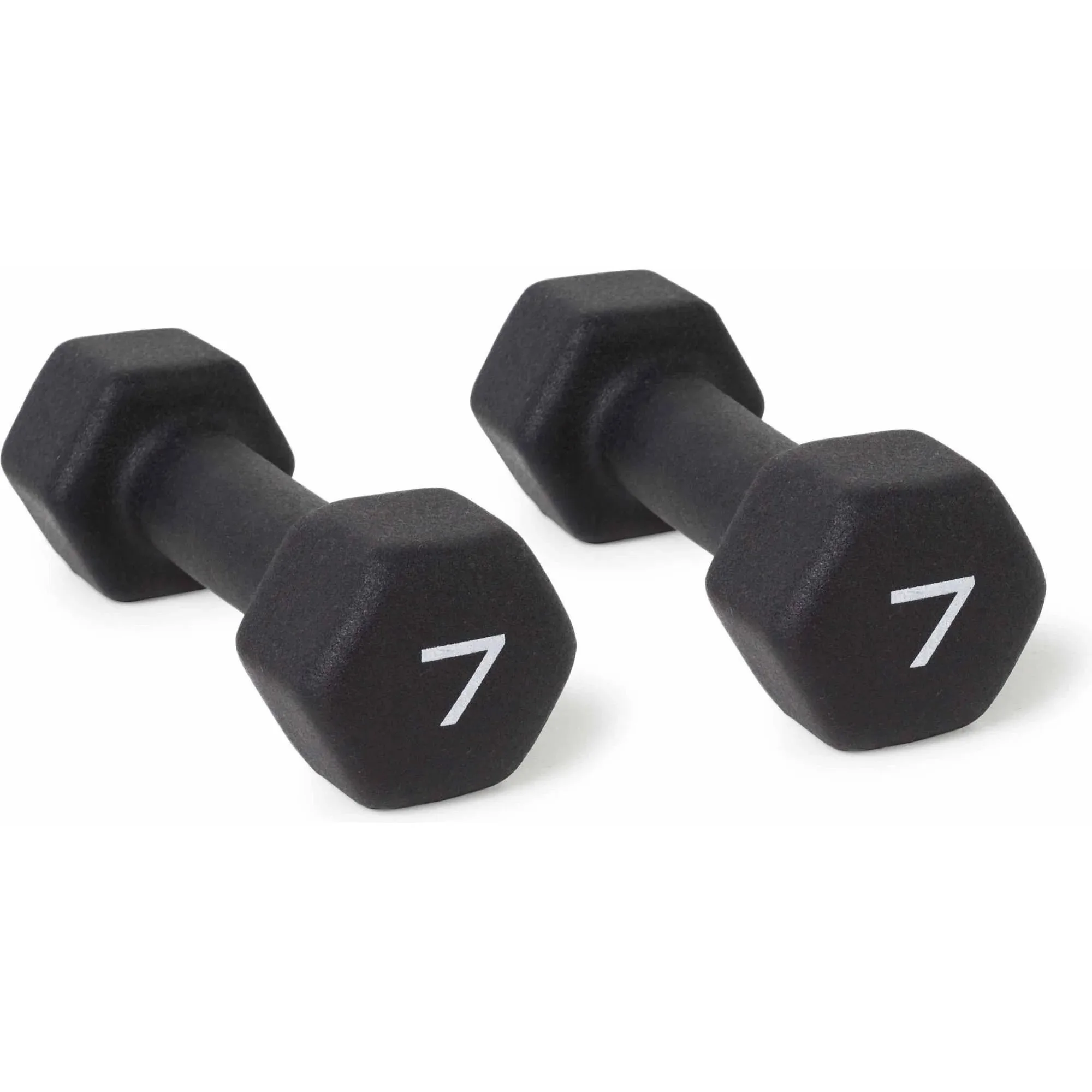 

7lb Black Neoprene Dumbbell, Pair,Durable and protective