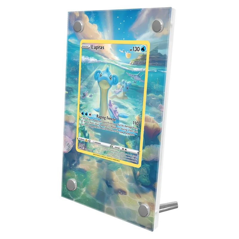 بطاقات البوكيمون الطوب PTCG Electivire Dialga Entei Lapras Keldeo Raikou أنيمي لعبة توسيع الفن هدية الاكريليك واقية لتقوم بها بنفسك لعبة