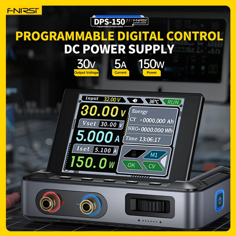 

FNIRSI DPS-150 Portable DC Power Supply CNC Adjustable 30V 5A Laboratory Digit Display Mini Regulator Switching Power Supply