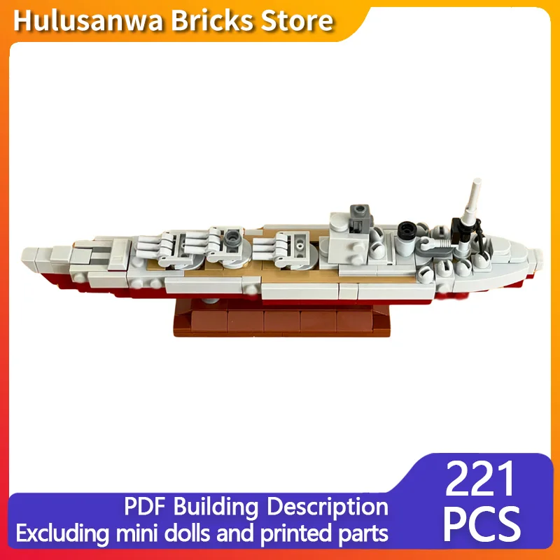 

WW2 Military Vessels Model MOC Building Bricks War Equipment Modular Technology Assemble Children Toys Suit Gifts Holiday