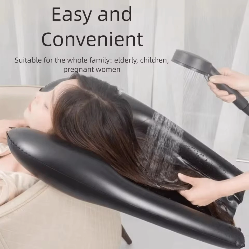 Portable Shampoo Pad Inflatable Shampoo Basin Bathroom Tools Suited for Patient Pregnant Women Elderly Kids