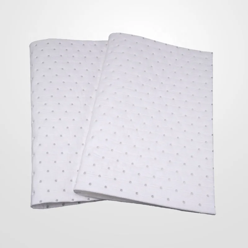 وسادات حصيرة ماصة للزيت فقط باللون الأبيض من البولي بروبيلين لامتصاص الهيدروكربونات والزيت وزيت الوقود والديزل وزيت التشحيم