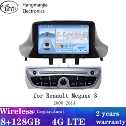 hangmanjia Android 13 Wireless CarPlay Auto Radio for Renault Megane 3 2008 2009 2010 2011 2012 2013 2014 GPS autoradio 2din
