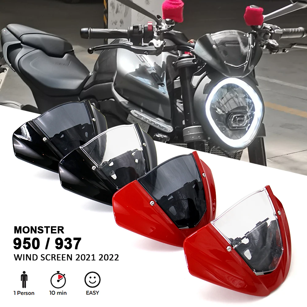 

For Ducati Monster 937 MONSTER 950 New Motorcycle Accessories Windscreen Screen Windshield Fairing 2022 2021