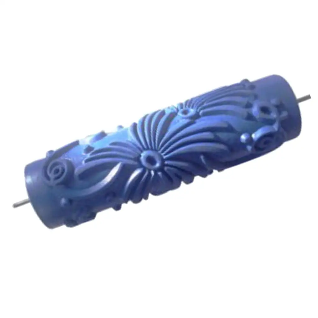 Decorative Wall Painting Roller Embossed Flower Rubber Roller for Interior Design and Renovation Projects