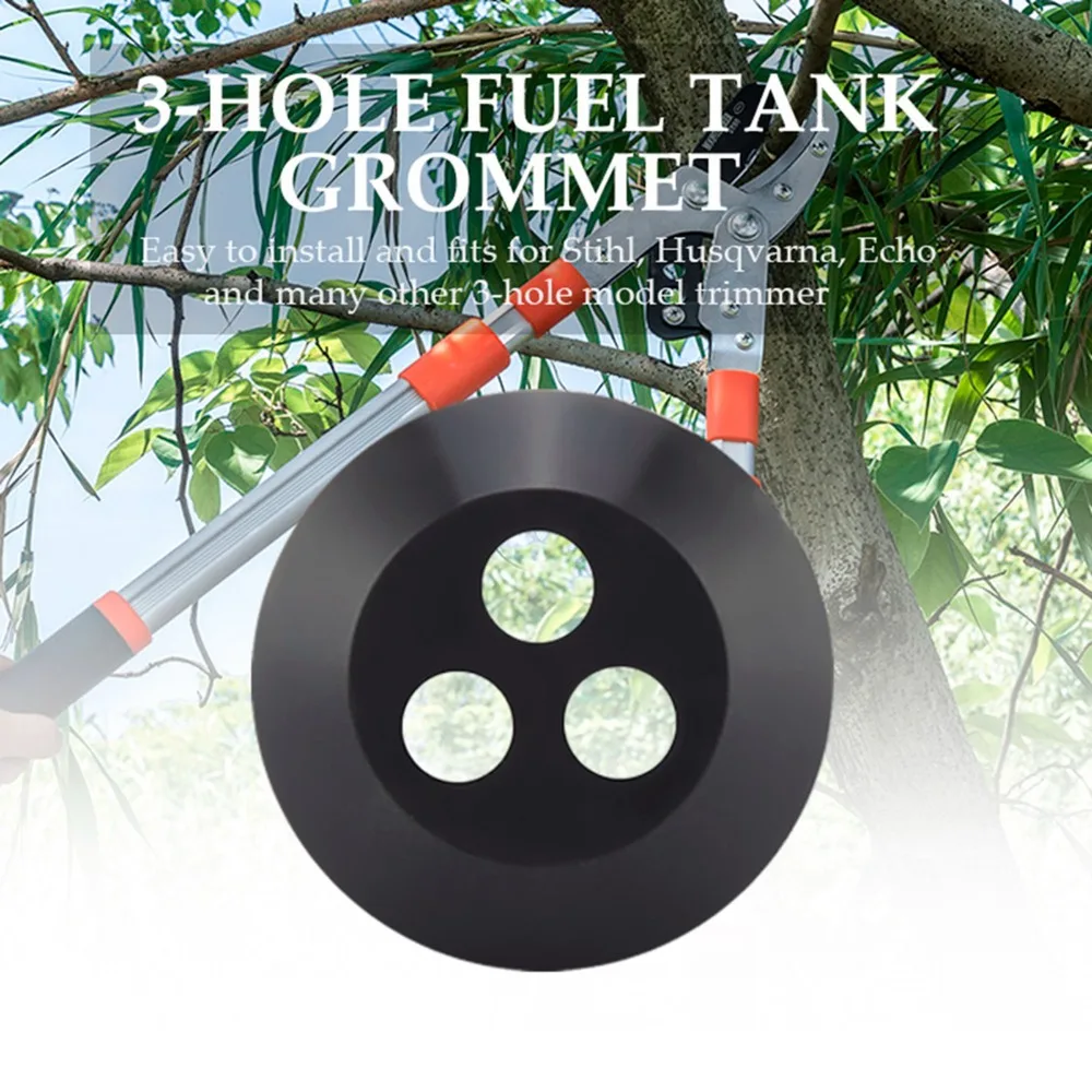 10PCS 3-Hole Fuel Gas Tank Grommet Black Universal Trimmer Grommet Replacements Compact ABS for 13211546730 V137000030