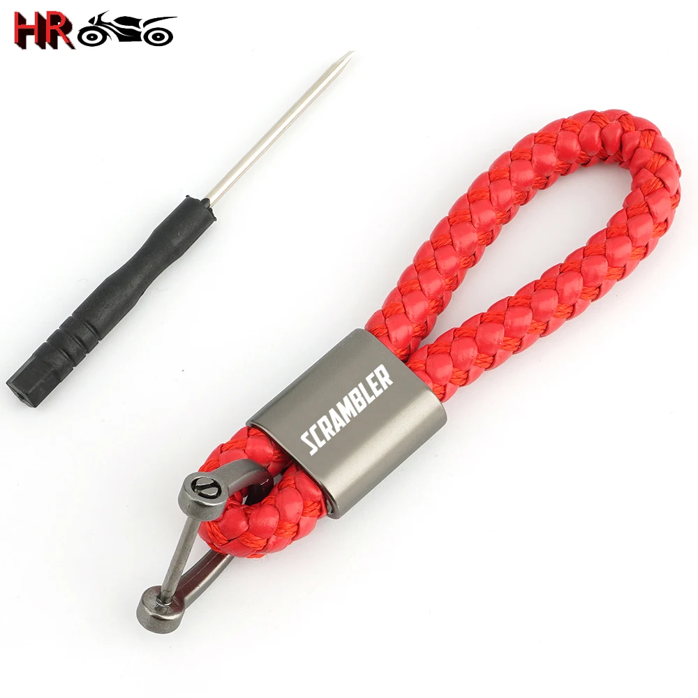 Untuk Ducati Scrambler 400 800 1100 2014 - 2022 2023 Gantungan Kunci Tali Kepang Sepeda Motor Aksesori Cincin Gantungan Kunci Penawaran Menarik
