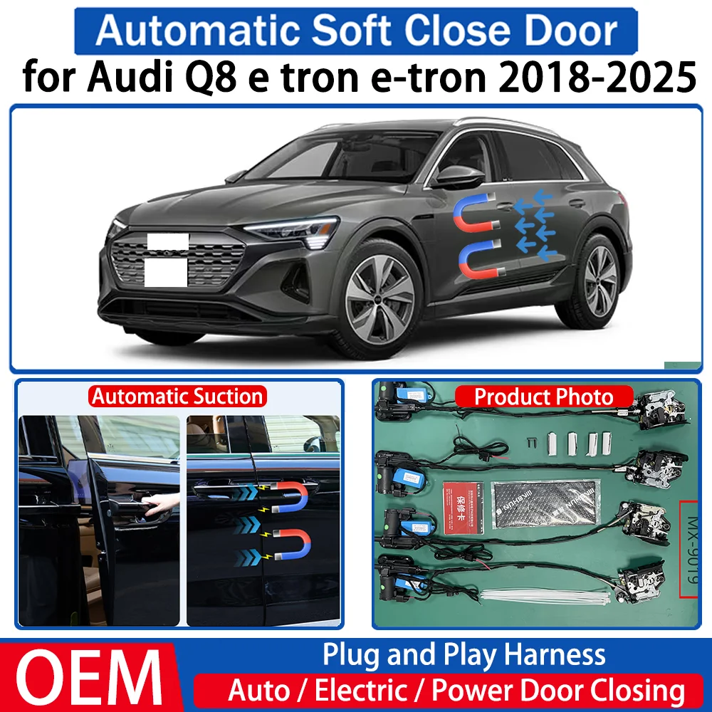 

ZJCGO for Audi Q8 e tron e-tron 2018-2025 Car Automatic Soft Close Door Electric Suction Auto Power Closing System Plug＆play