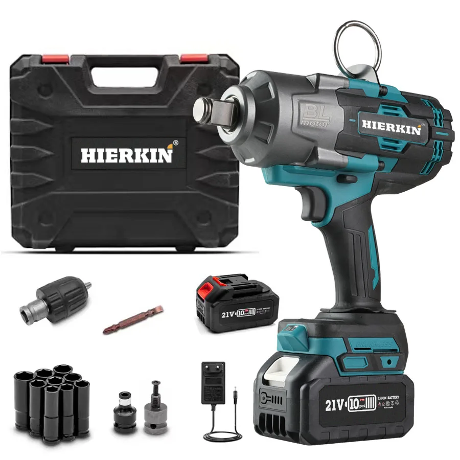 

HIERKIN Brushless power tools 21V Power Wrench Adjustable Set Tools Impact Wrench Heavy wrench set tools 1/2 impact