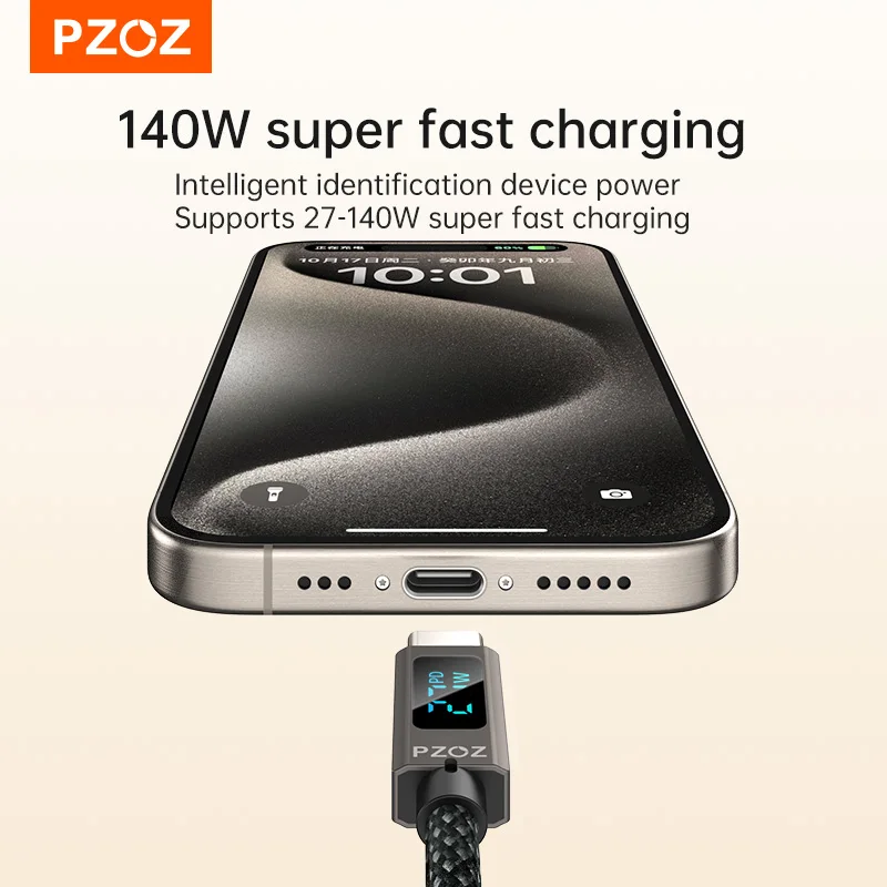 PZOZ Kabel magnetyczny USB-C do USB-C i Lightning do szybkiego ładowania iPhone'a, iPada, MacBooka, organizer na kable do telefonów komórkowych, torba. — zdjęcie produktu 2