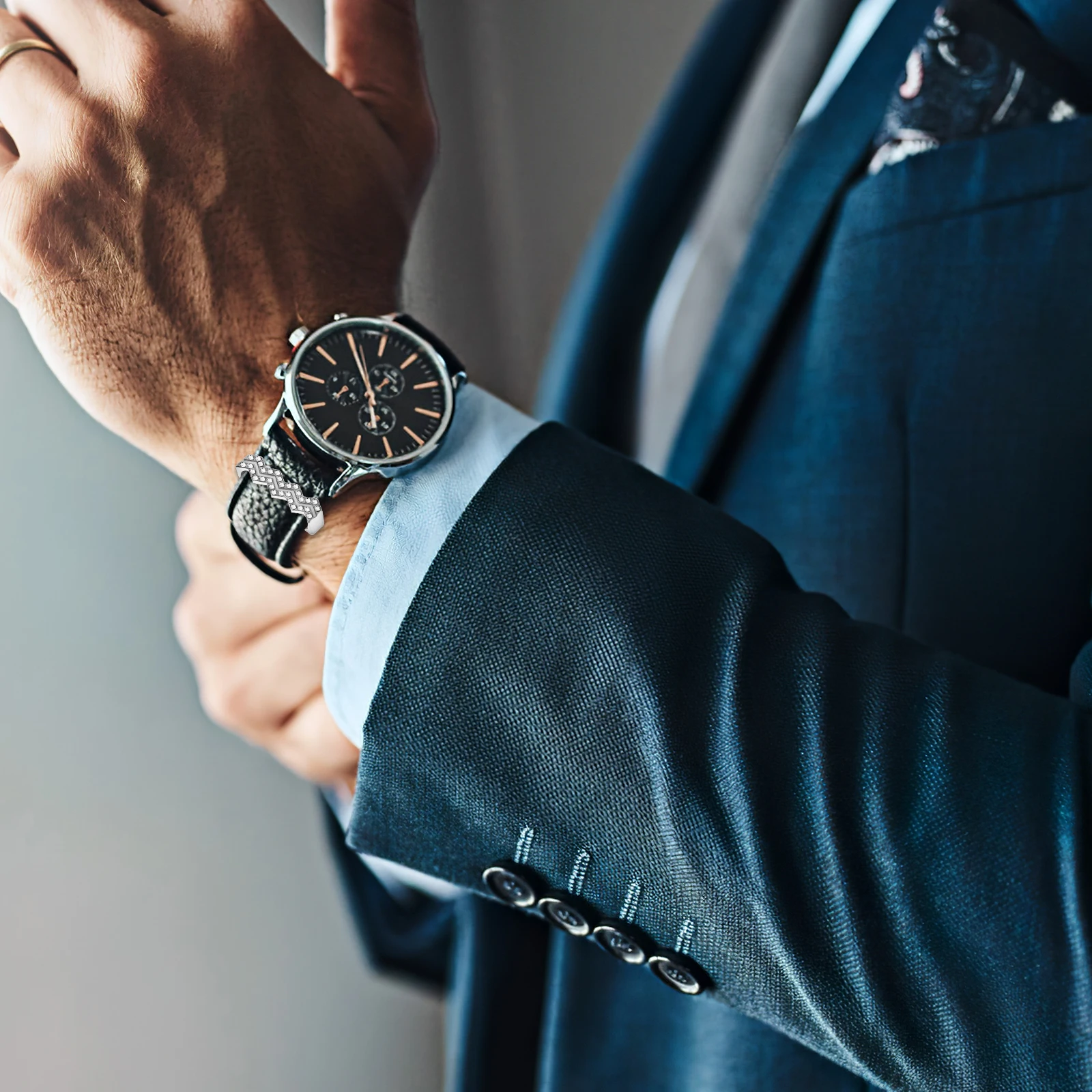 

3 pcs Watch Band Charms Bling Watchband Ring Decorative Accessories For Women Girls Compatible With All Brands Shiny Alloy