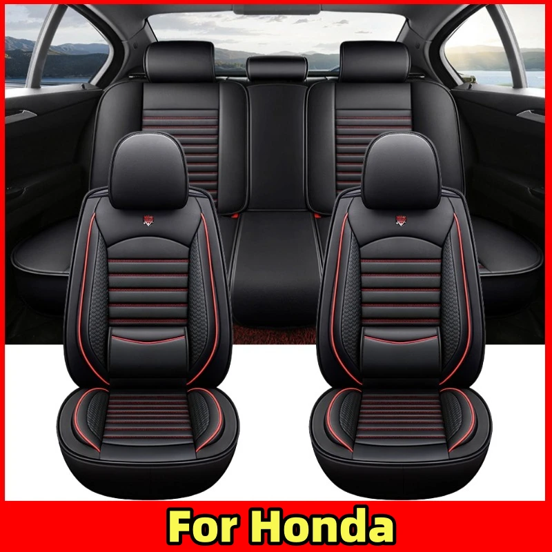 

Car seat cover waterproof wear-resistant PU leather soft and comfortable front and rear row full wrap seat cover For Honda