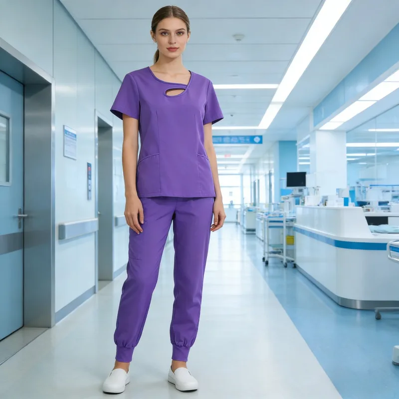 solid-color-hand-washing-and-nursing-clothes-soft-and-comfortable-suitable-for-medical-staff-pet-hospitals-and-spa-staff