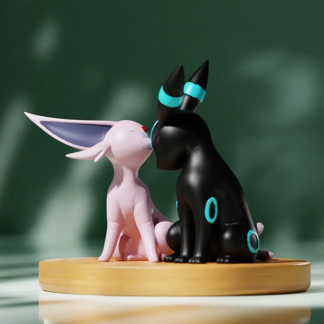Genuine Espeon Umbreon Pet Elf Mini Anime Cartoon Cute Model Figures Desktop Ornament Collection Kids Toys Birthday Gifts view 3