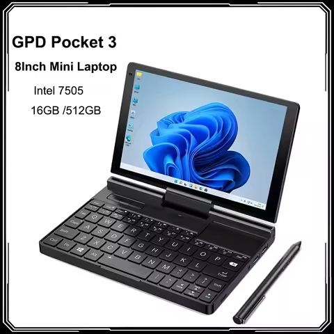 2025 NEW GPD Pocket 3 Intel N7505 8Inch Laptop 16GB 512GB SSD Modular Full-featured Handheld Notebook PC Windows11
