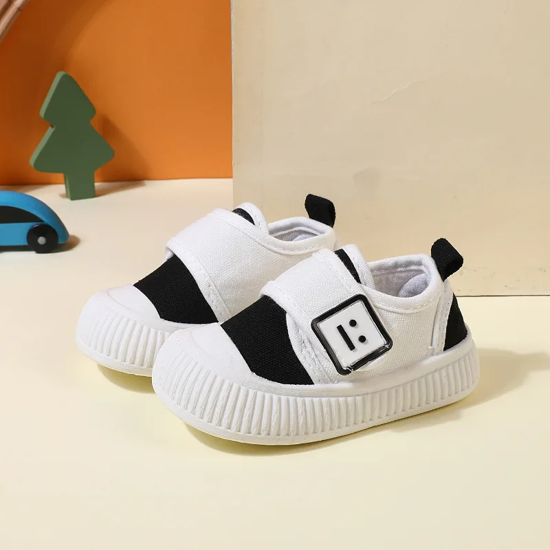 Kids Canvas Shoes 2023 Autumn New Anti Slip Soft Sole Walking Shoes Toddler Boys Girls Sneakers Breathable Casual Shoes נעליים