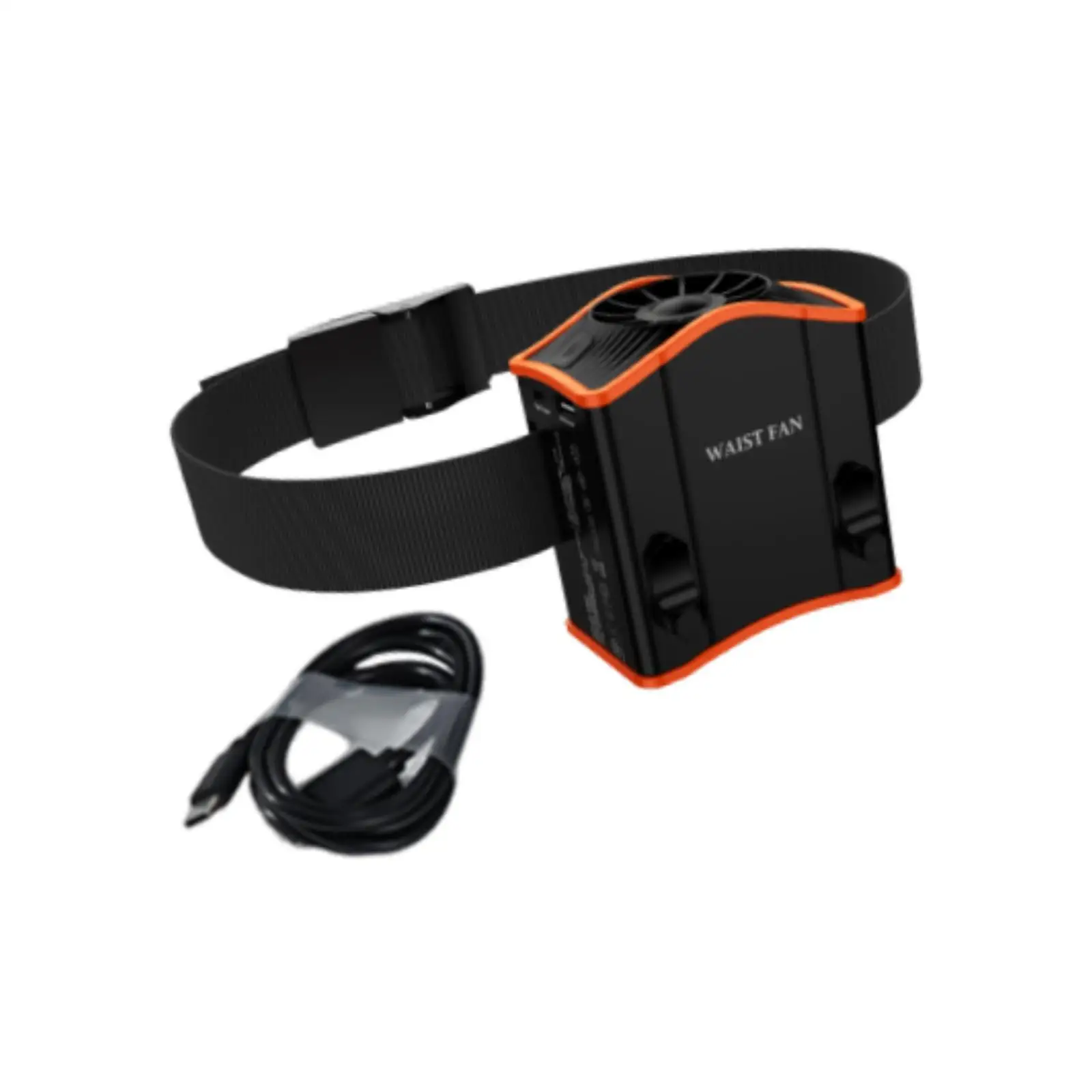 Mini Belt Fan USB Rechargeable Low Noise Waist Clip Cooling Fan Outdoor Portable Fan for Camping Hiking Fishing