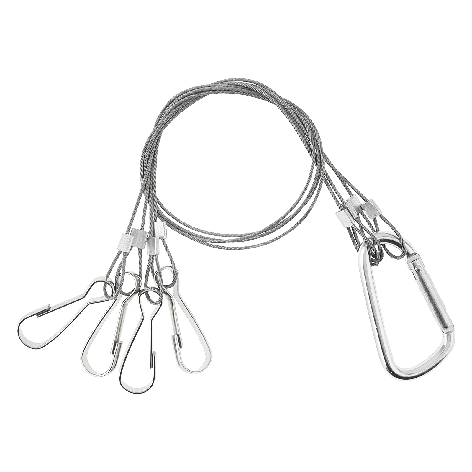 

0.98 Feet Stainless Steel One Tow Four Rope Hanger for Outdoor Plants LED Grow Aquarium Lights Hanging Basket Plant Hanger
