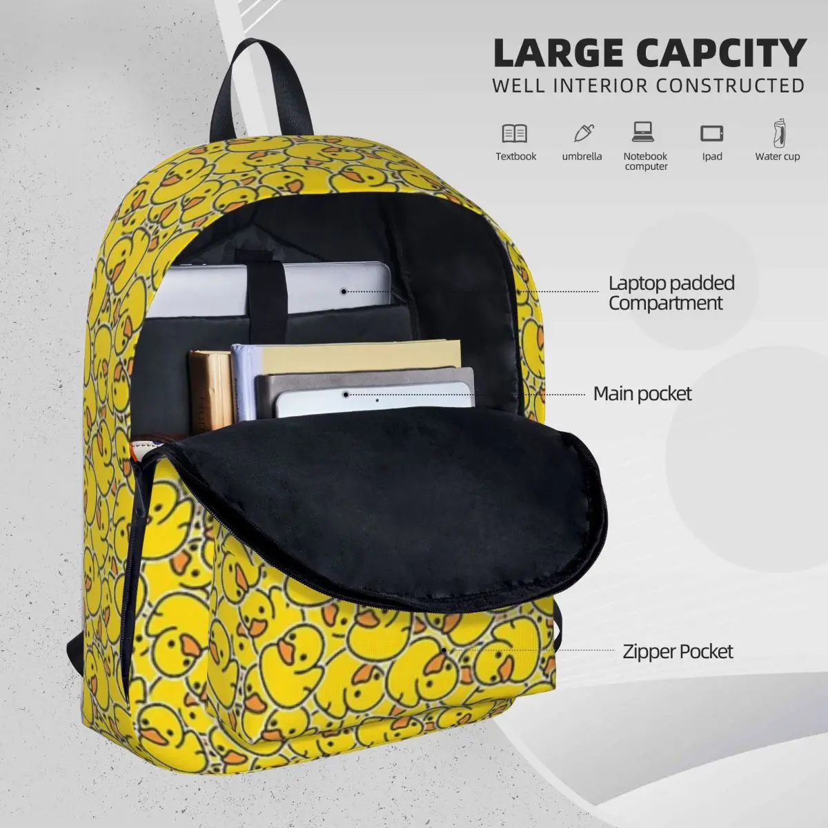 Żółta kaczka plecaki o dużej pojemności torba na ramię dla uczniów torba na książki plecak na laptopa moda plecak podróżny tornister dla dzieci