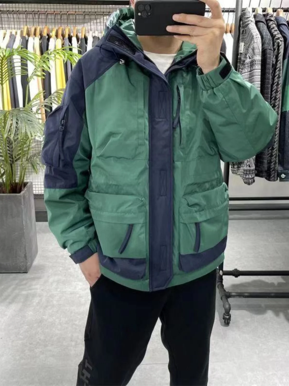 

Trendy Men's Hooded Cotton Jaet 2024 Winter New Arrival Comfortable Faionable Versatile Warm Workwear Stand Fit Korean...
