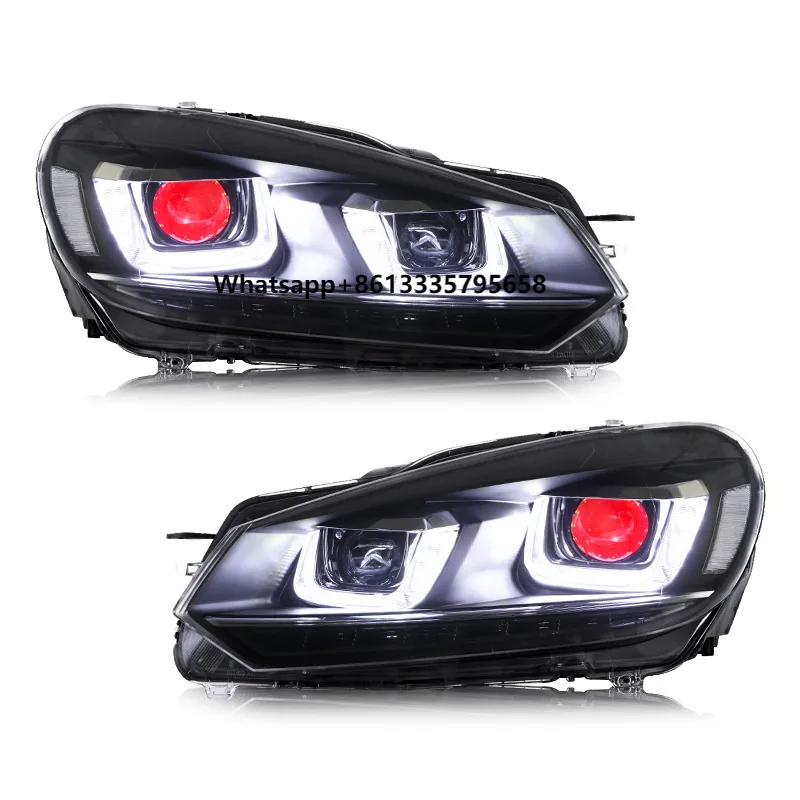 

Hid Xenon LED Headlights Front Lamp 2008 2009 2010 2011 20122013 Head Lights for VW GOLF VI Mk6 Golf 6 Headlight