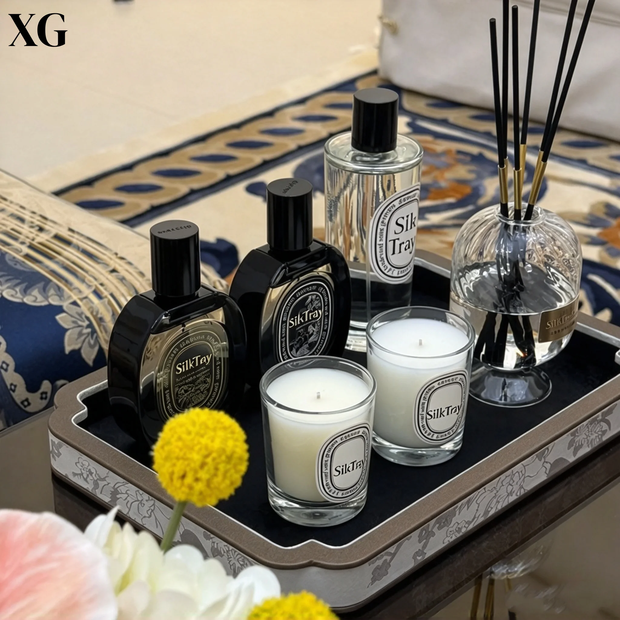 Black Silk Jewelry Tray Set of 3 Sizes, Luxury Gold Beads Bracelet Organizer for Counter & Photography, Elegant Shop Display Pro