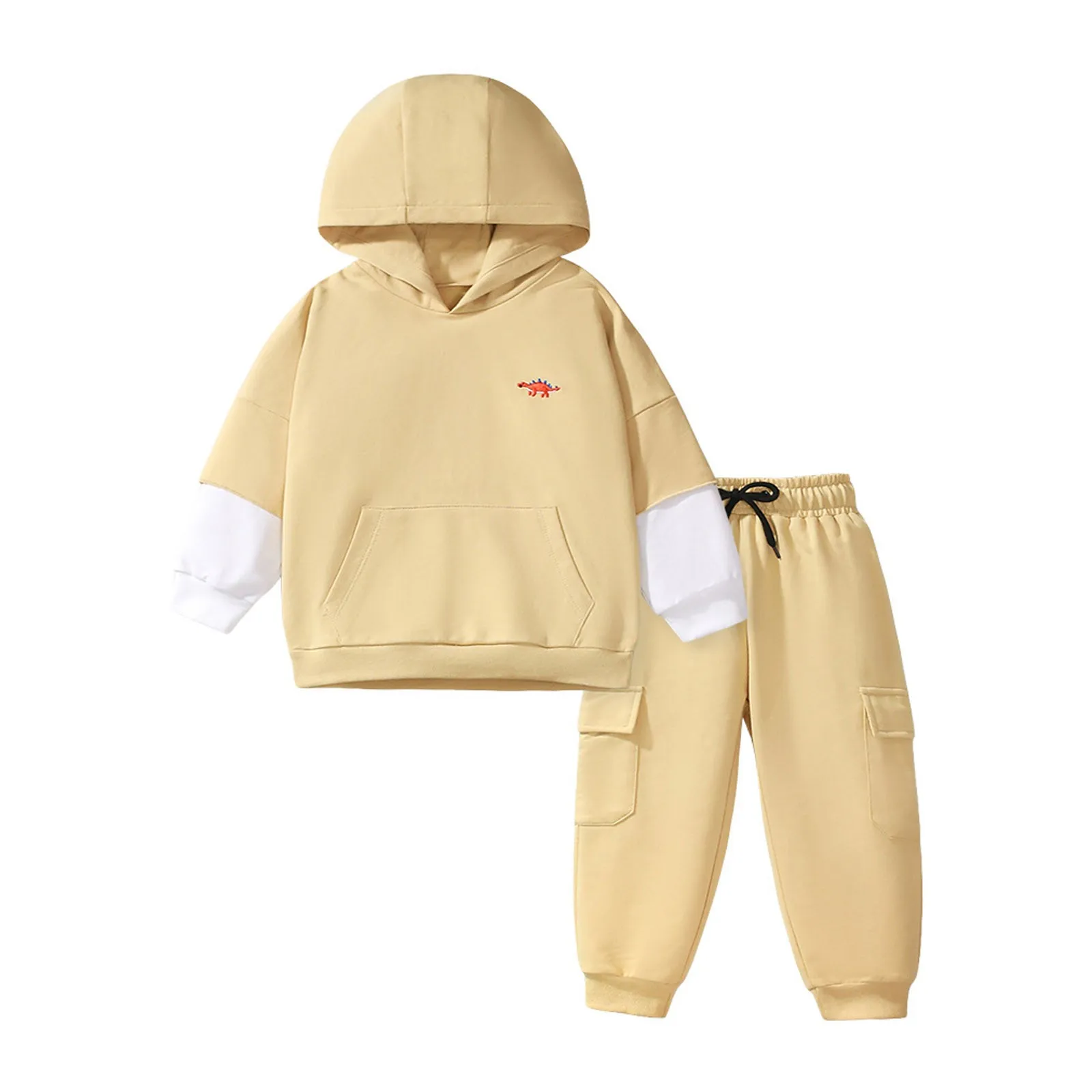 

Newborn Casual Sets Spring Autumn Long Sleeve Cute Cartoon Dinosaur Hoodie+Soft Sweatpants Kids Boys Girls Tracksuit Sweat Suit